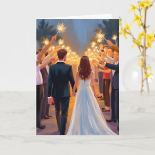 Hochzeitsschwärmer Hochzeitsfeier Gemalt Karte