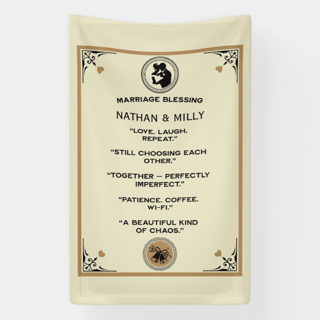 Hochzeitssegen-Geschenk Banner (Vertikal)