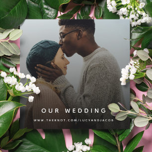 Hochzeitsseite   QR Code Modernes Foto UAWG Begleitkarte