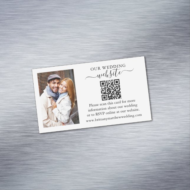 Hochzeitsseite QR Foto 25 Magnet Cards (Beispiel)
