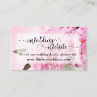 Hochzeitsseite | Script Over Pink Peongs