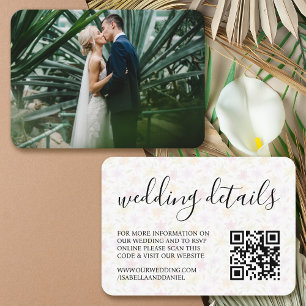 Hochzeitsseite UAWG QR Code Tropical Lily Foto Begleitkarte