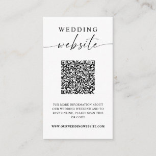 Hochzeitsseiten Website Minimalistisch QR Code Fot Begleitkarte