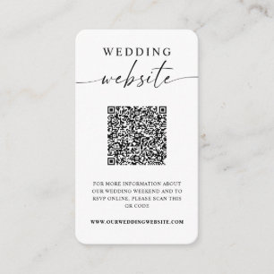 Hochzeitsseiten Website Minimalistisch QR Code Fot Begleitkarte
