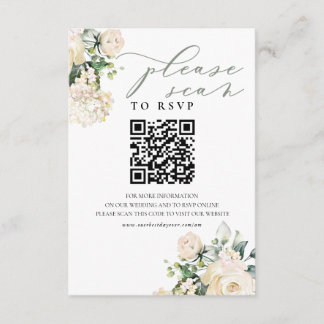 Hochzeitsseiten Website Umschließungskarte QR Code Begleitkarte