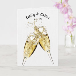 Hochzeitssekt Toast auf Weiß Karte