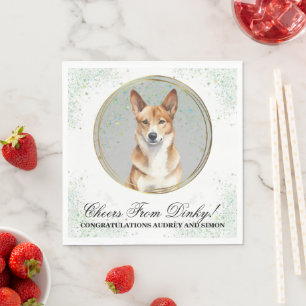 Hochzeitsservietten mit Foto von Kanaan-Hunden Serviette