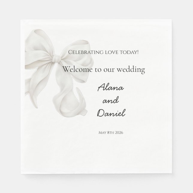 Hochzeitsservietten Serviette (Vorderseite)