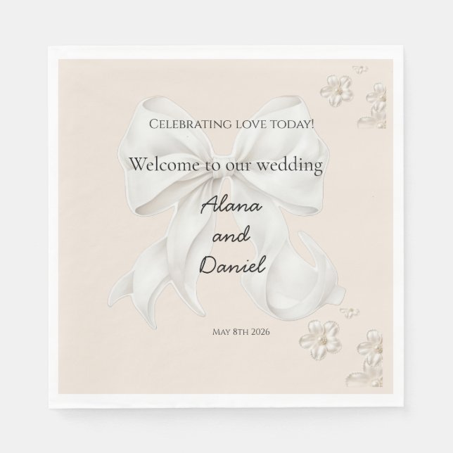 Hochzeitsservietten Serviette (Vorderseite)