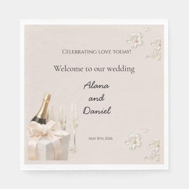 Hochzeitsservietten Serviette (Vorderseite)