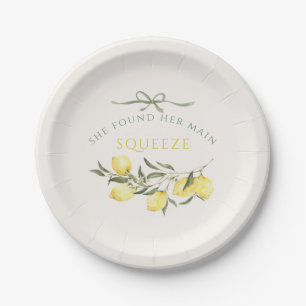 Hochzeitsshower Main Squeeze Citrus Sage Grün Pappteller