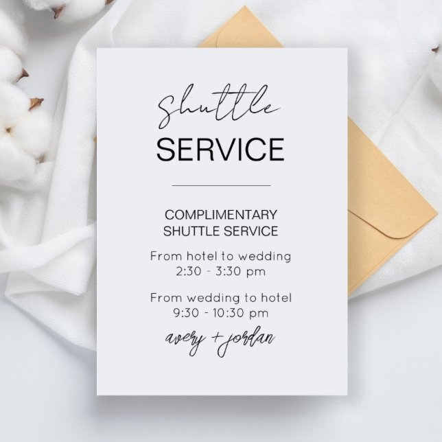 Hochzeitsshuttle-Service-Karte Begleitkarte (Von Creator hochgeladen)