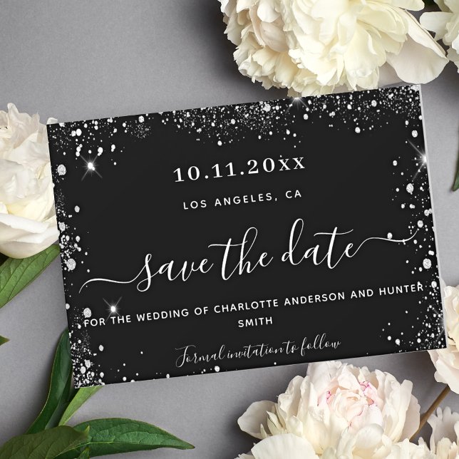 Hochzeitssilber-Glitzer Save The Date (Von Creator hochgeladen)