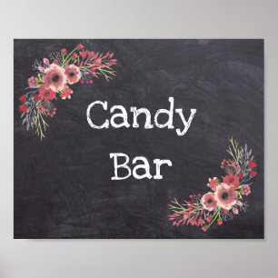 Hochzeitssing-Chalkboard-Look für Candy-Bar Poster