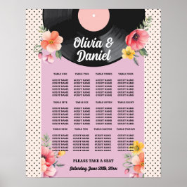 Hochzeitssitze 12 Plattenmusik der 50er Jahre Poster