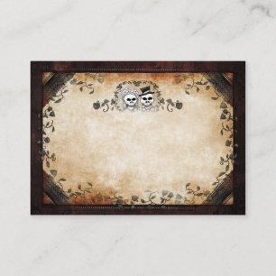 Hochzeitssitzkarten BLANK FRONT Skeltons Platzkarte