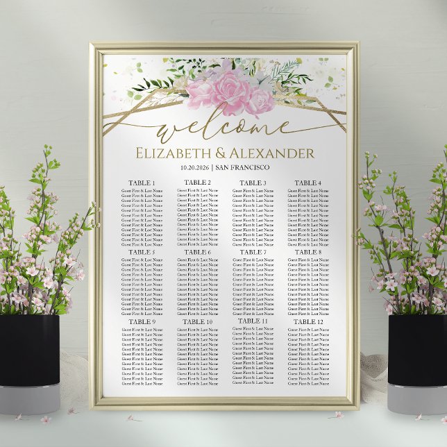Hochzeitssitzkarten Gilded Wildblume Poster (Von Creator hochgeladen)