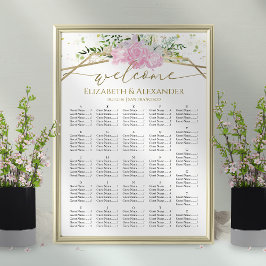 Hochzeitssitzkarten Gilded Wildblume Poster