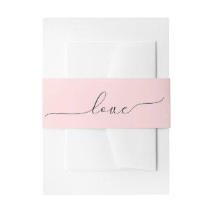 Hochzeitsskript auf Rosa Liebe Einladungsbanderole
