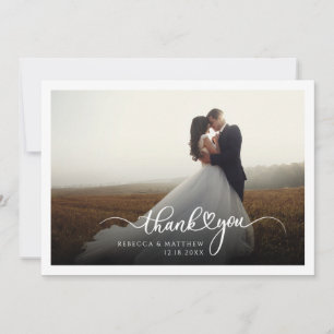 Hochzeitsskript Foto mit Handschrift Dankeskarte