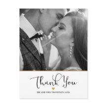 Hochzeitsskript Foto Vielen Dank Gold Heart