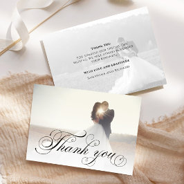 Hochzeitsskript für Foto-Kalligrafie Dankeskarte