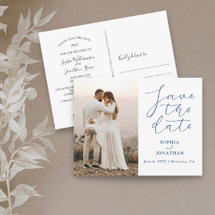 Hochzeitsskript speichern des Fotos Datum Postkarte
