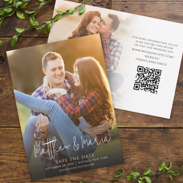 Hochzeitsskript Speichern Sie das Datum Foto Vorla Save The Date (Von Creator hochgeladen)