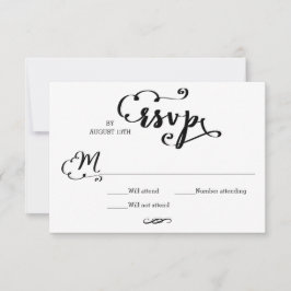Hochzeitsskriptaske - RSVP-Karte RSVP Karte