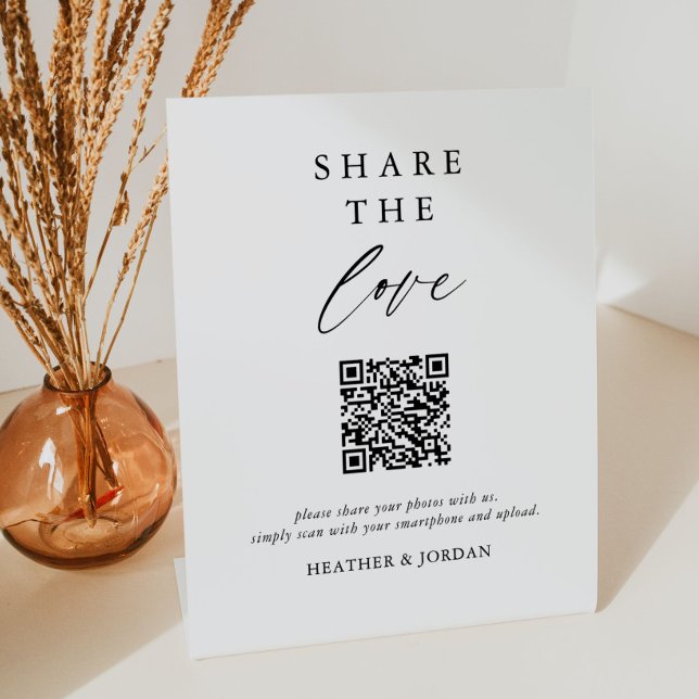 Hochzeitsskripte für das Liebe-Foto QR-Code-Zeiche Sockelschild (Von Creator hochgeladen)