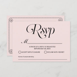 Hochzeitssong-Band-Kassettenband Rosa UAWG RSVP Karte