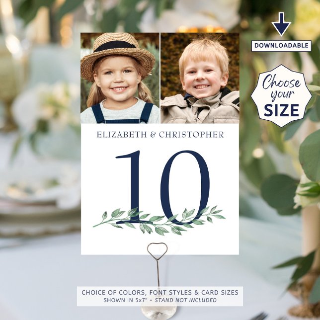 Hochzeitssongleur-Tischnummer-Fotos Einladung (Von Creator hochgeladen)