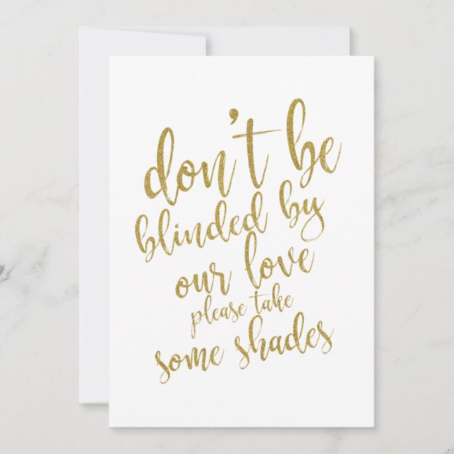 Hochzeitssonnenbrille bevorzugt günstige Schilder (Vorderseite)