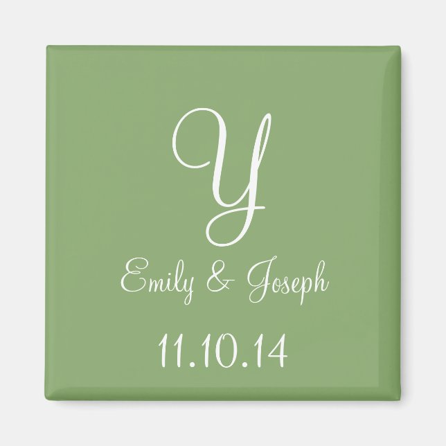 Hochzeitssparagus Niedlich monochromatisch Magnet (Vorne)