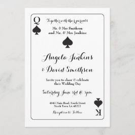 Hochzeitsspielkarte für die Königin der Eiszeit Einladung