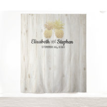 Hochzeitsstand Foto Booth Hintergrund Gold Ananas 