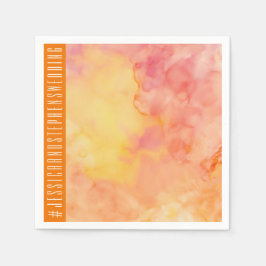 Hochzeitsstandard Napkin Fresh Blume Orange Serviette