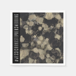 Hochzeitsstandard Napkin-Schatten von Gold und Sch Serviette