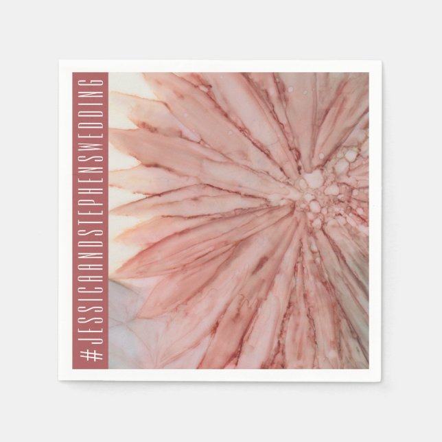 Hochzeitsstandard Napkin Schöne Pinks und Lavendel Serviette (Vorderseite)