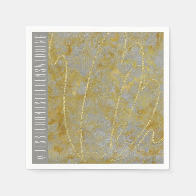 Hochzeitsstandard Napkin Silver Lining Serviette (Vorderseite)