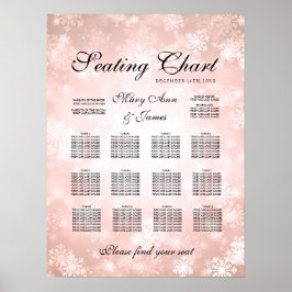 Hochzeitsstichtabelle Kupfer Winterwunder Poster