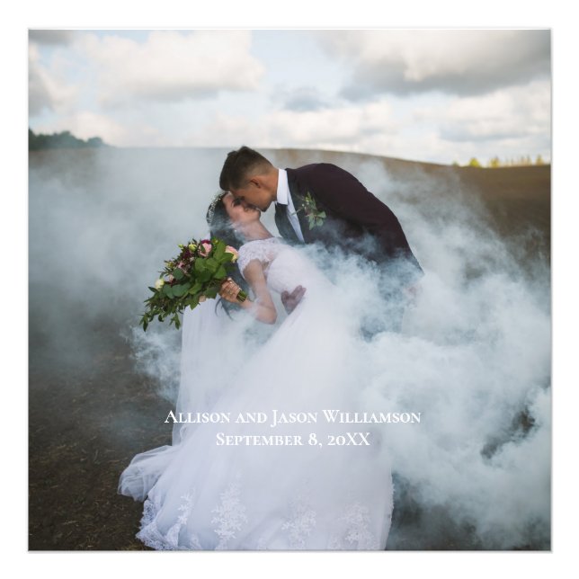 Hochzeitsstichtag für Personalisierte Keepsake-Nam Fotodruck (Vorne)