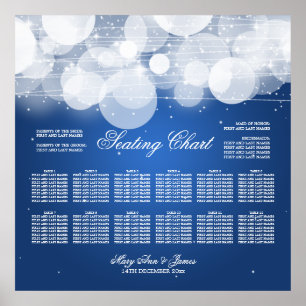 Hochzeitsstift blau und glatt blau poster