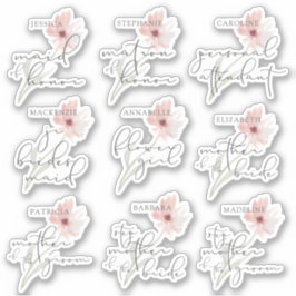 Hochzeitsstift Brautparty Entourage Personalisiert Aufkleber