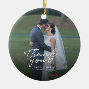 Hochzeitsstift Foto, handgeschrieben Keramik Ornament