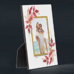 Hochzeitsstift Fotoplatte<br><div class="desc">Tabletop-Plakette mit eingebautem Aasel bietet Ihr Lieblings-Foto mit schönen roten, rosa und goldenen Blätter. Ändern Sie das Datum auf das aktuelle Jahr oder Sie können es löschen oder weitere Informationen hinzufügen. Gut als Geschenk oder um Ihr Lieblings-Foto in Ihrer eigenen Zuhause zu zeigen. Ihre Bildfarben werden direkt auf das Hardboard-Panel...</div>