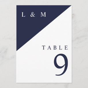 Hochzeitsstift für Navy Blue und White Monogram Einladung