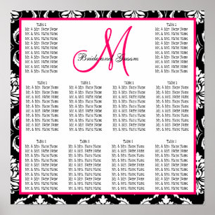 Hochzeitsstift für Vorlagensitze - Damaskus rosa Poster