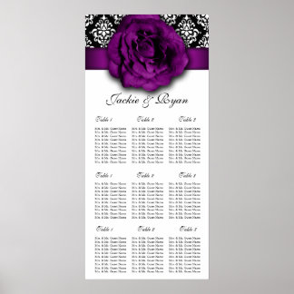 Hochzeitsstift Lila Rose Damaskus Poster