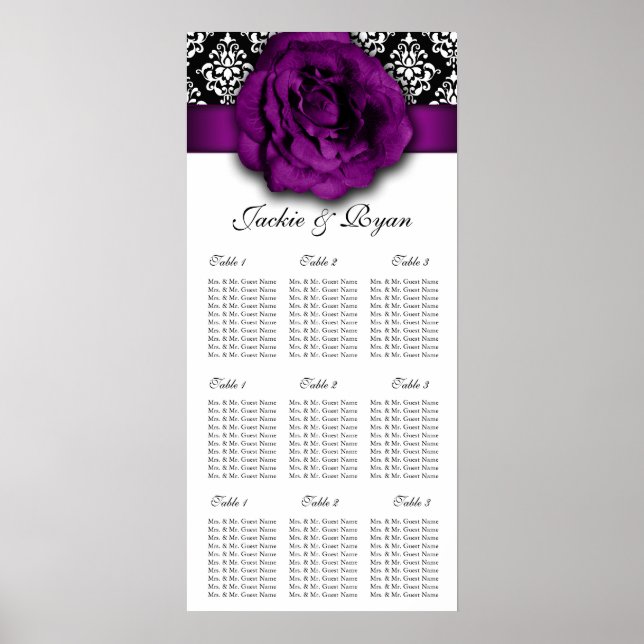 Hochzeitsstift Lila Rose Damaskus Poster (Vorne)